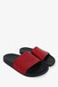 Gucci Black/Red Monogram Signature Slide Size 36
