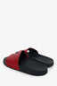 Gucci Black/Red Monogram Signature Slide Size 36