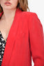 Smythe Red Longline Lapel Blazer Size 8 US