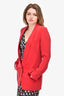 Smythe Red Longline Lapel Blazer Size 8 US