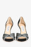 Jimmy Choo Black/Silver Peep Toe Pumps Size 36