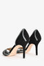 Jimmy Choo Black/Silver Peep Toe Pumps Size 36