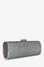 Jimmy Choo Silver Clutch with Gold Tone Clasp