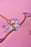 Hermes Pink Silk Floral Letter Printed Carre 90