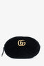 Gucci Black Velvet GG Marmont Matelassé Belt Bag