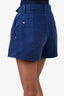 Pre-Loved Chanel™ Black/Blue Denim Waist Tie Shorts Size 38