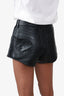 Saint Laurent Black Lambskin Leather Shorts Size 38