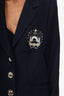 Christian Dior Black Embroidered Blazer Size Medium