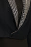 Saint Laurent Black Wool/Velvet Embellished Lapel Cropped Blazer size 38