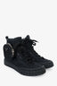 Prada Black Re-nylon High Top Sneaker with Pouch Size 40