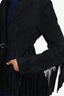 Christian Dior Black Suede Fringe Jacket Size 38
