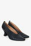 Bottega Veneta Black Leather Almond Close Toe Pumps Size 39.5