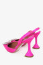 AMINA MUADDI Pink Satin Slingback Pumps Size 39.5