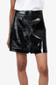 Off-White Black Patent Leather Zip Detail Skirt Size 42