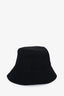 Miu Miu Black Logo Embroidery Buckle Hat