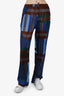 Hermès Multicolor Cotton Patterned Wide Leg Pants Size 36