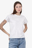 Balenciaga White Back Embroidered Logo T-Shirt size Small