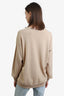 Brunello Cucinelli Beige Cashmere V-Neck Long-Sleeve Sweater size XL