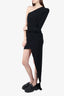 Alex Perry Black Swarovski Crystal Embellished Asymmetrical Dress est size X-Small