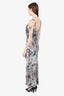 Gold Hawk Grey Lace Tie Die Skip Midi Dress size Medium