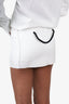 Moschino White/Black Logo Bag Skirt Size 38