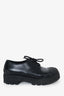 Christian Dior Black Brushed Calfskin Lace Up Derby Shoes Size 38