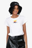 Courreges White Embroidered T-Shirt Size 3
