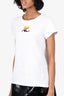 Courreges White Embroidered T-Shirt Size 3