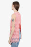 Christopher Kane Pink Floral Lace Sleeveless Top Size 10
