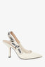 Christian Dior White Cream  J'ADIOR Slingback Pumps Size 37.5