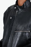 Celine 19ss Black Python Switching Leather Jacket Size 50 Men's