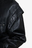 Celine 19ss Black Python Switching Leather Jacket Size 50 Men's