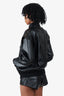 Celine 19ss Black Python Switching Leather Jacket Size 50 Men's