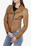 Helmut Lang Yellow Leather Biker Jacket size Petite
