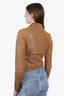Helmut Lang Yellow Leather Biker Jacket size Petite