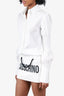 Victoria Beckham White Ruched Sleeve Shirt size 0