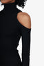 Balmain Black Wool Cold Shoulder Maxi Dress Size 34