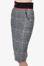 Fendi Black/White Houndstooth Wool Pencil Skirt size 38