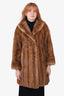Vintage Brown Canadian Pastel Mink Fur Coat Size 2-4