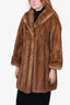 Vintage Brown Canadian Pastel Mink Fur Coat Size 2-4