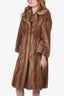 Vintage Brown Canadian Pastel Mink Fur Coat Size 4-6