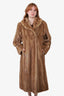 Vintage Brown Canadian Pastel Mink Fur Coat Size 8