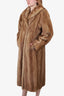 Vintage Brown Canadian Pastel Mink Fur Coat Size 8