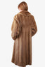 Vintage Brown Canadian Pastel Mink Fur Coat Size 8