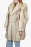 Vintage Beige Fox Fur Coat Size 6-8