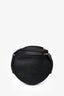 Valentino Black Leather Round V-Logo Crossbody Bag