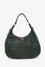 Prada Green Leather Hobo Shoulder Bag