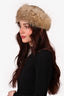 Vintage Taupe Suede/Coyote Fur Hat