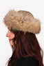Vintage Taupe Suede/Coyote Fur Hat