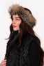 Vintage Indigo Fox Fur Headband